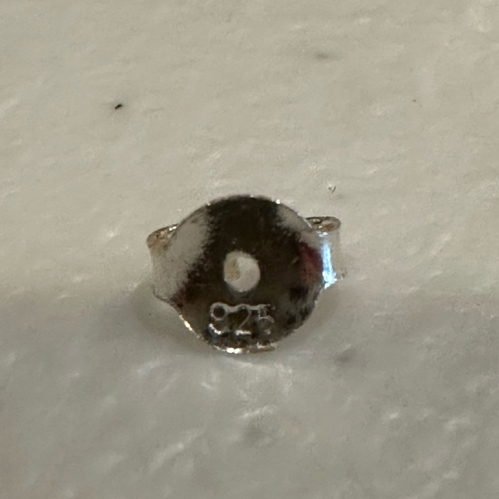 925 Sterling Silver Amethyst Earrings- post back - Picture 7 of 9